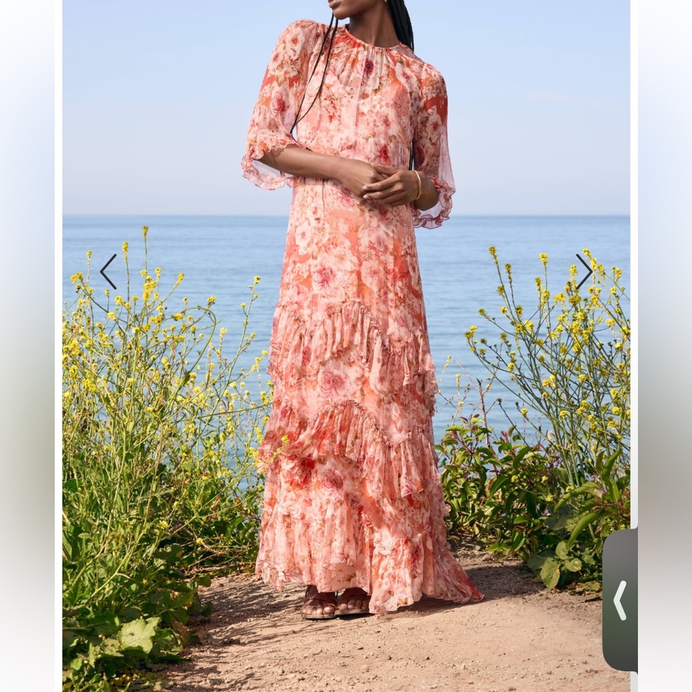 Johnny was silk maxi dress